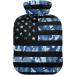 Vintage Camouflage American Flag Hot Water Bottle - 2L Large Transparent Bottle for Bed & Pain Relief | Naanle - Buy Online on GoSupps.com