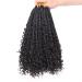 14 Inch Boho Box Braids - Pre-Looped Synthetic Crochet Hair Extensions for Black Women - 8 Packs with Curly Ends - Buy Online on GoSupps.com