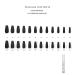 Hypnaughty 24 Pcs Noir Black Matte Coffin Press on Nails with Glue - Medium Long Solid Black Color False Nails - Buy Online on GoSupps.com