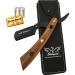 Professional Wood Barber Edge Razor-Salon Quality Cut Throat Shavette Straight Razor Premium Stainless Steel Quality Single Blade Straight Edge - Moustache & Beard Shaper Men's Manual Shaver Safety