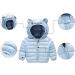Kids Blue Puffer Jacket | Hooded Winter Coat for Boys & Girls | Lightweight Outerwear | Ages 1-3 Years - Buy Online on GoSupps.com