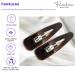 Parcelona French Clic Clac Tortoise Shell Brown Hair Clips for Women - Buy Online on GoSupps.com