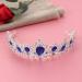 Frcolor Blue Crystal Crown Tiara - Bridal Headpiece & Rhinestone Headband for Weddings & Parties - Buy Online on GoSupps.com