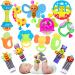 Baby Rattles Toys for 0-6 Months - 14 PCS Infant Toys 0-3 Month Old Baby Boy Girl Gifts Set with Teething and Wrist Socks Rattle Infant Newborn Sensory Toy