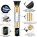Pro Hair Clipper & Bald Trimmer for Men - Rechargeable T-Shaped Lawn Mower & Contour Shaver (Gold) - International Shipping Available - Buy Online on GoSupps.com