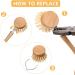Kitchen Dish Washing Brush Include Natural Bamboo Scrub Cleaning Brush and 3 Replacement Bamboo Brush Heads Natural Dish Brush for Kitchen Room Cleaning Supplies (4 pcs) - Buy Online on GoSupps.com