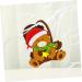 LABRIMP 4pcs Christmas Candy Bag Plush Candy Pouch Footed Glass Dessert Cup Elder Elk Tote Bag - Buy Online on GoSupps.com