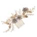 DRESSOOS Bead Hair Comb Wedding Headpiece for Bride Brides Hair Comb Flowers Decor Bridal Headpieces for Wedding Bunny Ears for Kids Crystal Decor The Flowers Bridesmaid Accessories Pearl