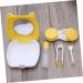 Gleavi 2 Piece Cartoon Case Container - Cute Mini Holder Storage for Glasses & Travel - Yellow - Buy Online on GoSupps.com