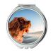 Mirror Compact Mirror Dog Animal Pet Puppy Beach Coast Sunny Summer pocket mirror portable mirror