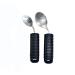 GIMA 4-Part Cutlery Set with Gripping Aid | Ideal for Seniors & Disabled | Non-Slip Handle Fork Knife Spoon & Teaspoon - International Shipping Available - Buy Online on GoSupps.com