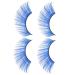 FRCOLOR 2 Pairs Blue Long Eyelashes Cosplay Eyelashes Fluffy Extensions Eyelashes Performance Eyelashes Adult Halloween False Eyelashes Outfits Fake Lashes Halloween Eyelash