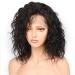 Real hair full tip front wig side part style brazilian hair water wave black wig 150% dense heat -resistant women short real hair lace wig 24 inches