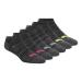 PUMA womens 6 Pack Low Cut Socks 9-11 Black/Pink