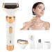 Electric Razor for Womens Men Cordless Ladies Electric Shaver 4 in 1 Painless Wet & Dry Waterproof Body Razor and Facial Hair Remover Rechargeable Hair Removal Kit for Bikini Underarm Hairs (White)