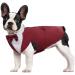 Kuoser Dog Smoking Suit & Bandana Set Pet Fomal Clothing Dogs Mantel with Removable Flying Dog Suit Puppy Costume Shirt For Wedding Halloween Birthday Party S-XXL S back length: 29 cm dark red