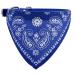 Cat collar with bandana in paisley look and buckle in size S: 20-26cm neck circumference BLUE