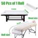 Disposable Non-Woven Bed Sheet 31 x 70 - 50 Pcs Spa Bed Waterproof Cover Roll | Massage Table Paper for Spa, Tattoo, Exam - White - Buy Online on GoSupps.com