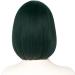 Yamel Short Bob Wig with Bangs in Blackish Green - Synthetic Hair Party Cosplay Wig for Women - Buy Online on GoSupps.com