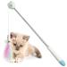 PETVERA Retractable Wand Cat Toy - Interactive Feather String Toys Indoor - Best Teaser Laser Toy for Kitten Pack to Play Chase Fun Exercise - Stick for Cat Fishing (Blue)
