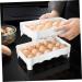 ETHZZLE Egg Carton 2pcs Egg Storage Box Refrigerator Organizers and Storage Egg Tray White Dog Plastic Kitchen Supplies - Buy Online on GoSupps.com