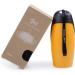 Vivaglory 750ml Dog Water Bottle - Portable Stainless Steel Pet Drinking Bottle with Large Trough for Hiking & Walking - Orange Yellow - Buy Online on GoSupps.com
