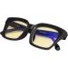 Eyekepper Ladies Blue Light Blocking Reading Glasses - Oversized Square Computer Readers with Yellow Filter Lens +1.00 Magnification Black Design - Buy Online on GoSupps.com