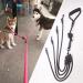 Double Dog Leash for 2 Dogs | 360 Rotatable Adjustable & Padded | Ideal for Small & Medium Breeds - Red - Buy Online on GoSupps.com