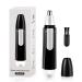 Nose Hair Trimmer for Men & Women, DawnSky Painless Ear & Facial Hair Removal with Dual Edge Blades, Professional Battary-Operated Eyebrow Clipper - Easy Cleansing - Black