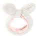 Skincare Headband Headband for Washing Face Bunny Ears Hair Bands for Bath Shower Elastic Makeup Headbands for Women Girls(White)