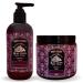 Black Canyon Berry Shortcake & Whipped Cream Scented Body Lotion and Body Cream Set 12 Oz Lotion - 16 Oz Body Cream