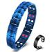Vicmag magnetic hardship men Titanstahl magnet hardship double-row ultra-strength magnets with adjustment tools and gift box (blue 4 elements)