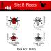 Shop Halloween Nail Rhinestones - Red Planet & Cross Shape Crystals Spider & Saturn 3D DIY Nail Decorations - Buy Online on GoSupps.com