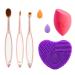 Dolovemk Oval Foundation Brush sponge silicone cleaning pad clean the make-up brush quickly and clean.Mini-make-up sponge suitable for eye and nose area
