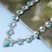 Boho Turquoise Moonstone Teardrop Necklace - Silver Opal Vintage Statement Jewelry - Buy Online on GoSupps.com