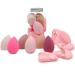 6+6 Professional Makeup Sponge Set 2.76 inch Portable Soft Sponge Setting Face Puffs Multicolor Makeup Blending Sponge Cosmetic Applicator for Loose Powder Liquid Facial Makeup Tools(Pink)