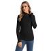 Womens Casual Mock Turtleneck Active Base Layer Tops Long Sleeve Soft Slim Pullover Shirt Black Large