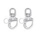 SHONAN Swivel Eye Snap Shackle, Marine Sailboat Shackles, 2 Pack Stainless Steel Swivel Shackles for SCBA Mask Quick Release, Sailing Rigging for Spinnaker Halyard 2.75 Inch, 2 Pack