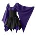 Women'S Casual Dress For Uk-Costumes Gothic Retro Long Sleeve Corset Dresses Round-Neck Knee-High Dress Date Party Night Club Beach Party Cocktail Special Occasions Homecoming Birthday Party Purple XL