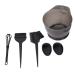 Hair Dye Coloring Kit Professional DIY Salon Tool Hair Tinting Bowl Hair Dye Brush Ear Cover Hair Coloring Dyeing Bleaching Hair Dye Tools Set for Home Salon Use (black)