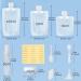 Korintin 19 Pack Travel Pouch Bottle Kit - TSA-Approved Refillable Containers for Toiletries - Reusable Spray Bottles, Jars, and Accessories for Shampoo, Lotion, Soap - Travel Size Liquids - Buy Online on GoSupps.com