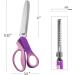 JYTUUL 9.25 Inch Pinking Shears  Sharp Stainless Steel Zig Zag Scissors for Fabric Paper Leather  Comfort Grip Handled Professional Fabric Craft Sewing Dressmaking Scissors (Serrated  Purple) - Buy Online on GoSupps.com