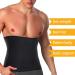 Kumayes Men's Fitness Sauna Belt - XXL Black Waist Trainer for Weight Lifting & Sweat Enhancement - Buy Online on GoSupps.com