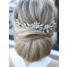 Brishow Silver Pearl Crystal Bride Wedding Hair Comb - Rhinestone Bridal Hair Accessories for Women and Girls - Buy Online on GoSupps.com