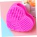 Buy Heart-Shaped Makeup Brush Cleaner Mat | Silicone Scrub Tool for Makeup Brushes - 8x8.5cm Rosy - Buy Online on GoSupps.com