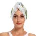 Plants Dwarf Hair Towel 2 Pack Super Absorbent Hair Drying Towel Quick Dry Hair Turbans Head Towel with Button Twisty Wrap for Women Girls