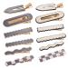 12Pcs Acrylic Resin Hair Barrettes Elegant Geometric Hair Clips No Bend Hair Clips for Styling for Girls Women Barrette Vintage Hairpin