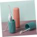 MARMERDO Toothbrush & Toothpaste Travel Organizer - 2 Piece Green Set (5.5x5.5x19cm) - Ideal for International Shipping - Buy Online on GoSupps.com