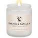 Smoke & Vanilla Scented Candles Long Lasting Burn Candles for Home Scented Soy Wax Stress Relief Jar Candles 7 oz