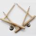 Ciny 2pcs Natural Wood Bird Toys - Swing for Parrots & Birds | Hanging Cage Toys with Bell for Fun & Play - Buy Online on GoSupps.com